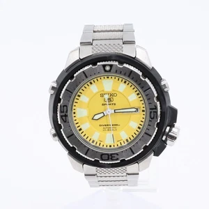SEIKO 5 Frankemonster 7S36-02S0 Rare Yellow Dail Dail Watch (PZ1004408) - Picture 1 of 6