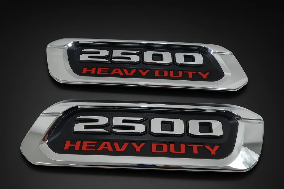 New OEM 2019-2024 Dodge Ram 2500 Heavy Duty Left & Right Hood Emblems Trim Cover - Image 1 of 3