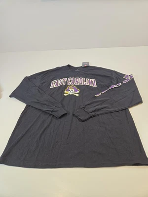 East Carolina Pirates Shirt Mens XL Black NCAA Football Long Sleeve Tee ECU - Image 1 of 4