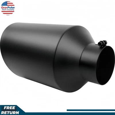 4" Inlet 8" Outlet 15" Long Stainless Steel Exhaust Tip For Dodge RAM 1500 2500 — 第 1/4 张图片
