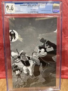 Steamboat Willie Sailor Man 1 Virgin  Homage Hulk 181 Wolverine Comic Cgc 9.6 - Picture 1 of 3