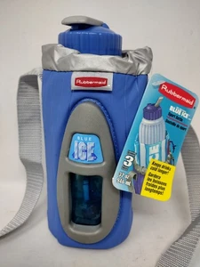 Rubbermaid Blue Ice Sports Bottle 1 Quart With Carrying Strap VTG 1998 - Picture 1 of 7