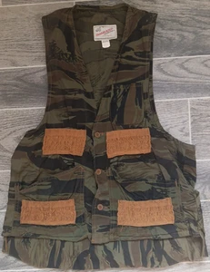 Vtg Winchester Trailblazer Sportswear Mens Medium Tiger Stripe Camo Hunting Vest - Picture 1 of 13
