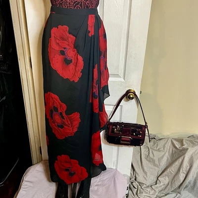 Mujer’s Boho Floral Única Falda Envolvente Pantalones Pierna Ancha Una Pieza Combo Diseño 6 Foto 1 de 4