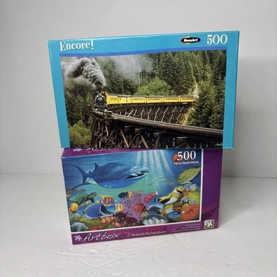Лот из 2 головоломок Artbox Reef 500 шт. Encore Train Verona, ИЛИ 500 шт. - Изображение 1 из 4