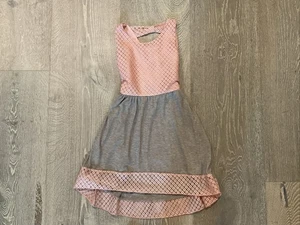 Jenna And Jessie USA Girls Size 6 Gray And Pink Lace Dress New - Picture 1 of 8