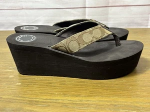 Coach Jen Womens Open Toe Platform Wedge Sandals Size 8.5B - Picture 1 of 10