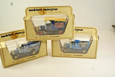 T56 - 3 Matchbox, Models of Yesteryear Trucks, All 1912 Ford Model T Trucks 1:35 - Image 1 of 4