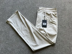 Pantaloni da golf G/Fore Tour 5 tasche gamba dritta 36x32 4 vie elasticizzati - pietra - Foto 1 di 8