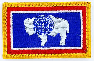 WYOMING AMERICAN USA FLAGGE PATCHES PATCH BADGE BÜGELBILD NEU BESTICKT - Bild 1 von 1