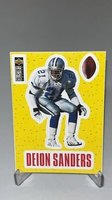 1996 Collector's Choice Deion Sanders Sticker #S8 Dallas Cowboys - Image 1 of 3