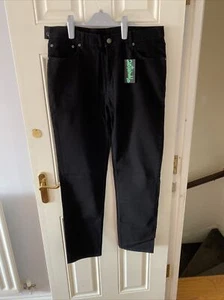 Cheap Monday Men’s Audiac Organic Deep Black Denim Jeans Size W33 L32 - Picture 1 of 2