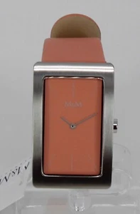 Jeweler Store Going Out M&M Plum Design Women's Watch Leather Salmon M11895-728 - Picture 1 of 5