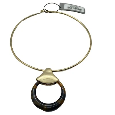 Collar Gargantilla Robert Lee Morris Mujer Marrón Tono Dorado Imitación Shell Declaración Foto 1 de 4