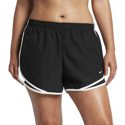 NEW NIKE [2X] Women's 3" DRY TEMPO DRI-FIT Run/Gym Shorts-Black/White 847761-010 - Image 1 of 3