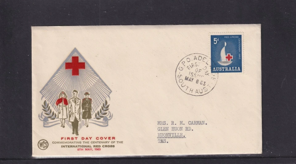 Australia Wesley, 1963 Centenary of International Red Cross FDC - Image 1 of 1