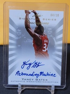 2012 Leaf Signature Series Inscriptions Gold /10 Yancy Gates Auto Rebounding Mac
