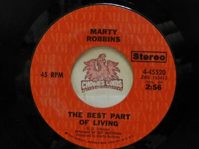 Marty Robbins – The Best Part Of Living / Gone With The Wind, 45 RPM VG (16J) Foto 1 de 2