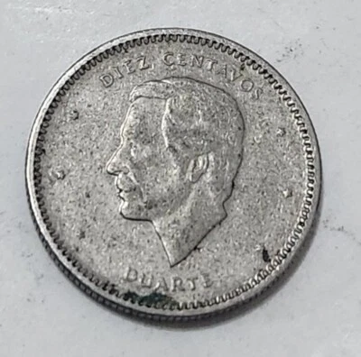 DOMINICAN REPUBLIC 🇩🇴 TEN (10) CENTS COIN 1986 - Image 1 of 2