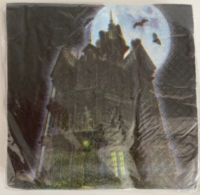 Servilletas Eerie Estate Vintage Halloween Psicosis Casa Embrujada #656385 20pk NUEVAS Foto 1 de 2