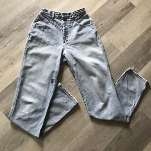 Vintage Roper Jeanswear helle Waschung hoher Bund spitz zulaufend Knopfleiste Rodeo Gr. 11/12 - Bild 1 von 12