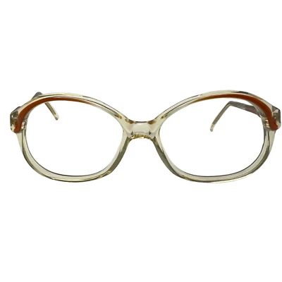 Vintage Christian Oliver Boutique 2470 Clear Brown Oval Glasses Frames NOS H2990 - Image 1 of 4