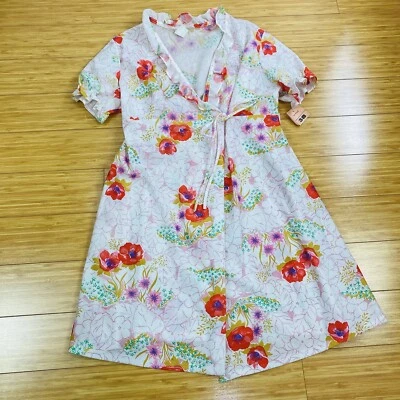 Vintage Floral Wrap Dress Size 38 Medium/large - Image 1 of 4