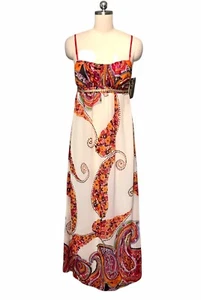 VTG Y2K Ruby Rox Paisley Maxi Dress NWT Empire Waist Boho Festival Fairy Sz 5 - Picture 1 of 10