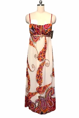 VTG Y2K Ruby Rox Paisley Maxi Dress NWT Empire Waist Boho Festival Fairy Sz 5 - Image 1 of 4
