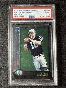 1998 Bowman Chrome PEYTON MANNING Rookie Preview #BCP1 PSA 9 Mint (563)