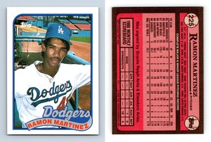 Ramon Martinez - Dodgers #225 Topps 1989 Baseball RC Trading Card