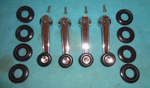 1968-74 MOPAR A B E-BODY INTERIOR WINDOW CRANKS W-WASHERS AND SCREWS V-CLEAN SET - Picture 1 of 14