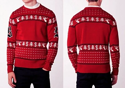 BRIONI WOOL SWEATER WITH LOGO & DOLLAR-MOOSE-TREE WINTER ORNAMENT sz US M/ IT 48 - Image 1 of 4