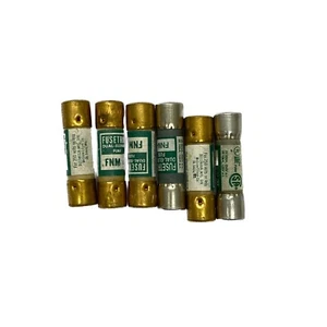 (6) NOS Bussmann 4A 250V Class CC Dual Element Time Delay Fuse FNM-4 - Picture 1 of 4