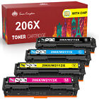 With Chip 4Pk W2110x High Yield Toner For Hp 206X Laserjet Pro M283fdw M282 M283