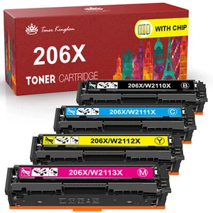 Lote de tóner compatible con HP 206A 206X sin chip LaserJet Pro MFP M283fdw M282 - Imagen 1 de 13