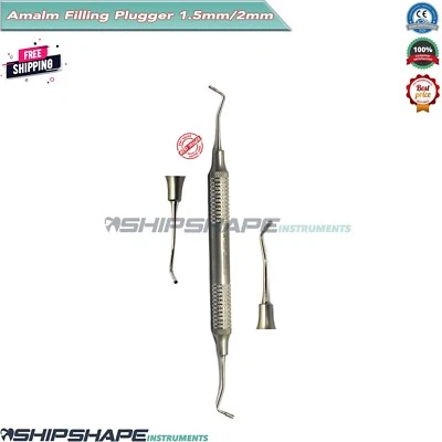 Instrumento dental de colocación compuesta de 1,5 mm/2 mm condensador liso tapón de amalgama Foto 1 de 4
