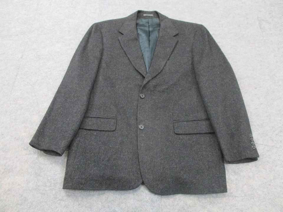 Blazer de lacrosse vintage para hombre 42 R gris 100 % pelo camel 2 botones abrigo chaqueta Foto 1 de 4