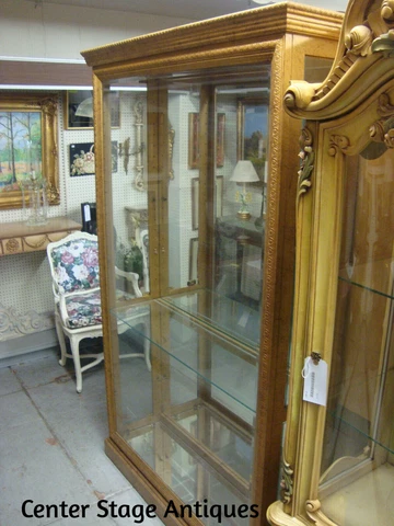 61653   Decorator Gold  Modern Curio Cabinet China Cabinet Cover