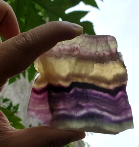 Amazing Natural flourite slice full Colour 161Gr - Picture 1 of 3