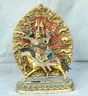 14 Bronze Tibetain Plaque Or Baden Ramo Daity Laxmi Cheval Bouddha
