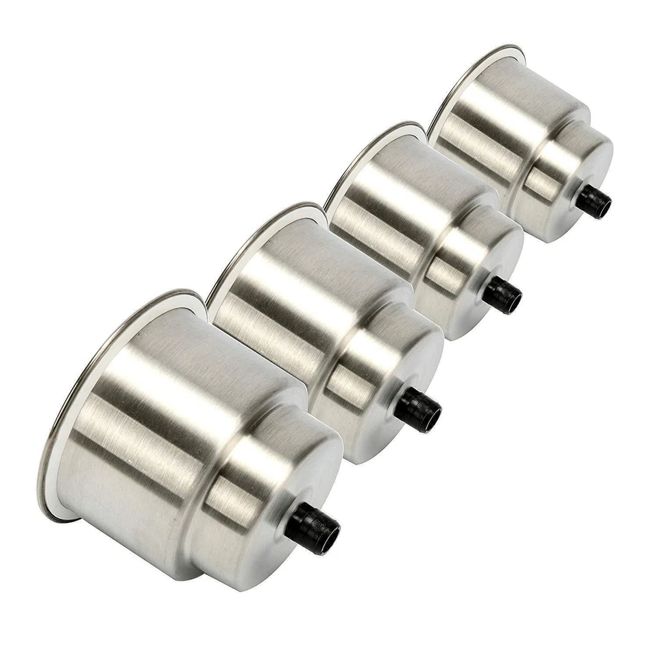 4pcs Stainless Steel Cup Drink Holder With Drain for Marine Boat RV Camper