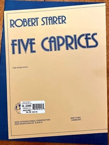 Robert Starer: Five Caprices Book~Advanced Piano~Peer International-NEW - Picture 1 of 2