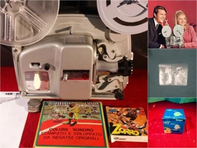 Proiettore vintage 1967 Super 8 BOLEX 18-5L funziona + 5 film + 2° lampada + Man - Immagine 1 di 4