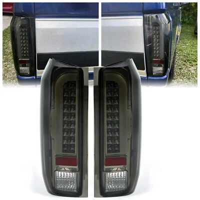 DOT For Ford F150 F250 F350 1990-1997 LED Black Smoke Tail lights Brake Lamps - Image 1 of 4