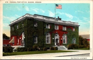 BUNDESPOSTAMT Eugene, Oregon OR um 1939 Postkarte - Bild 1 von 2