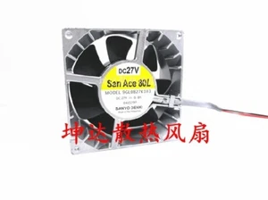 1 pcs Sanyo Fan 9GL0827K103 DC 27V 0.8A 8038 8CM 2-wire Aluminum frame fan - Picture 1 of 2