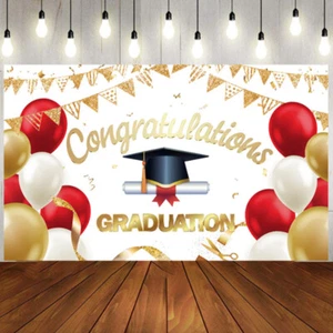 NEW Graduation Party Banner Photo Backdrop Outdoor Party Decor Grad Sign 2-sf WS - Picture 1 of 16