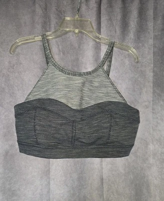 Sujetador deportivo Prana Leily para mujer cuello alto talla XL gris náutico Foto 1 de 4