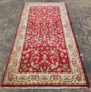 Vintage Traditional Handmade Oriental Wool Multicolor Rug 137x70cm - Picture 1 of 16